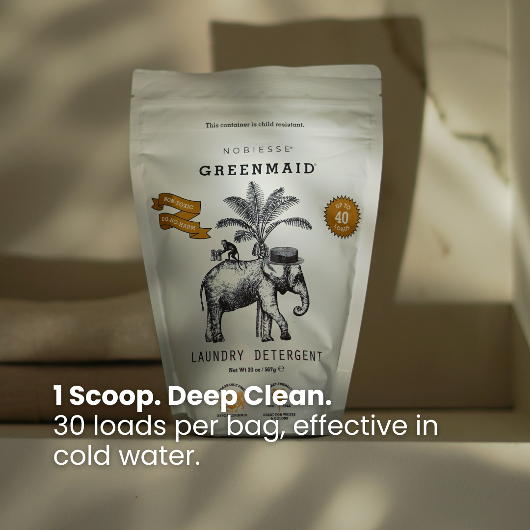 10 Pound Super Value Bundle. Bulk Greenmaid™ Natural Laundry Detergent with Extra Strength Stain Remover - Our Best Natural Laundry Detergent