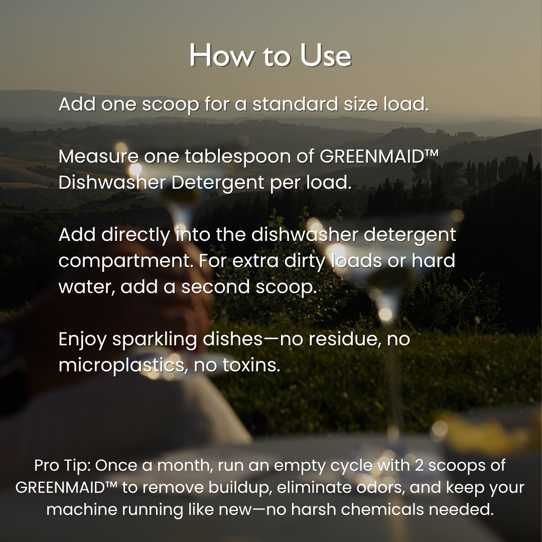 Greenmaid™ Natural 2-in-1 Dishwasher Detergent with Booster and Rinse Agent - Our Best Natural Dishwasher Detergent