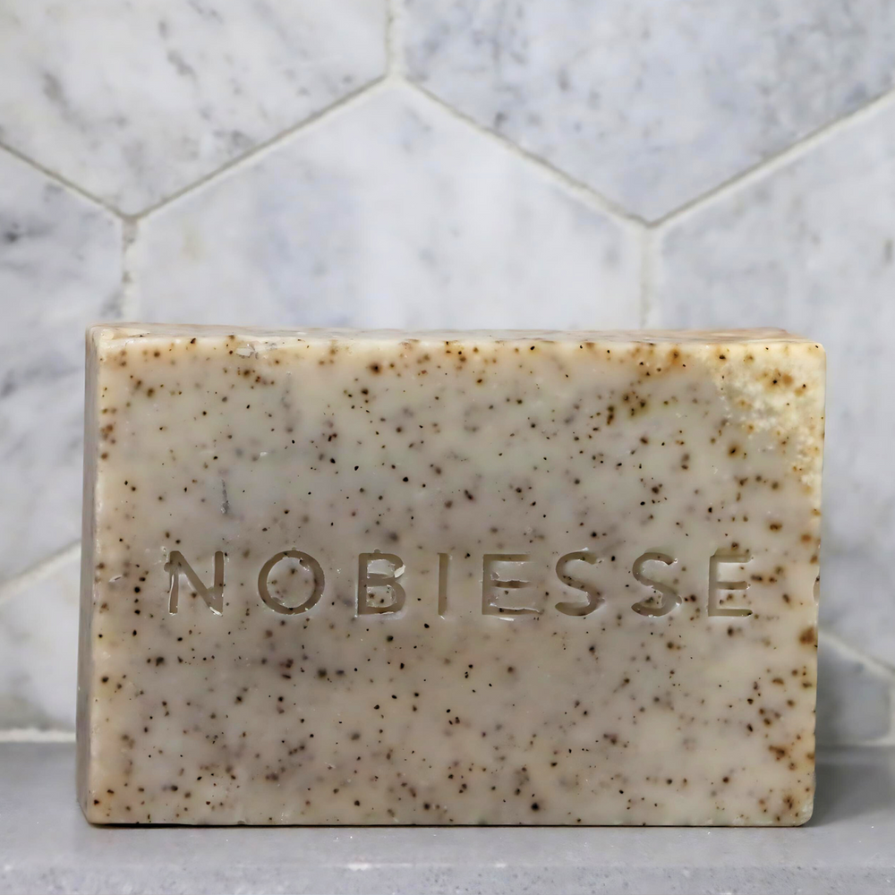 Nobiesse Shower and Shampoo Bar - Brazilian Coffee Grounds, Shea Butter, Natural Oils for Balanced Skin and Hair